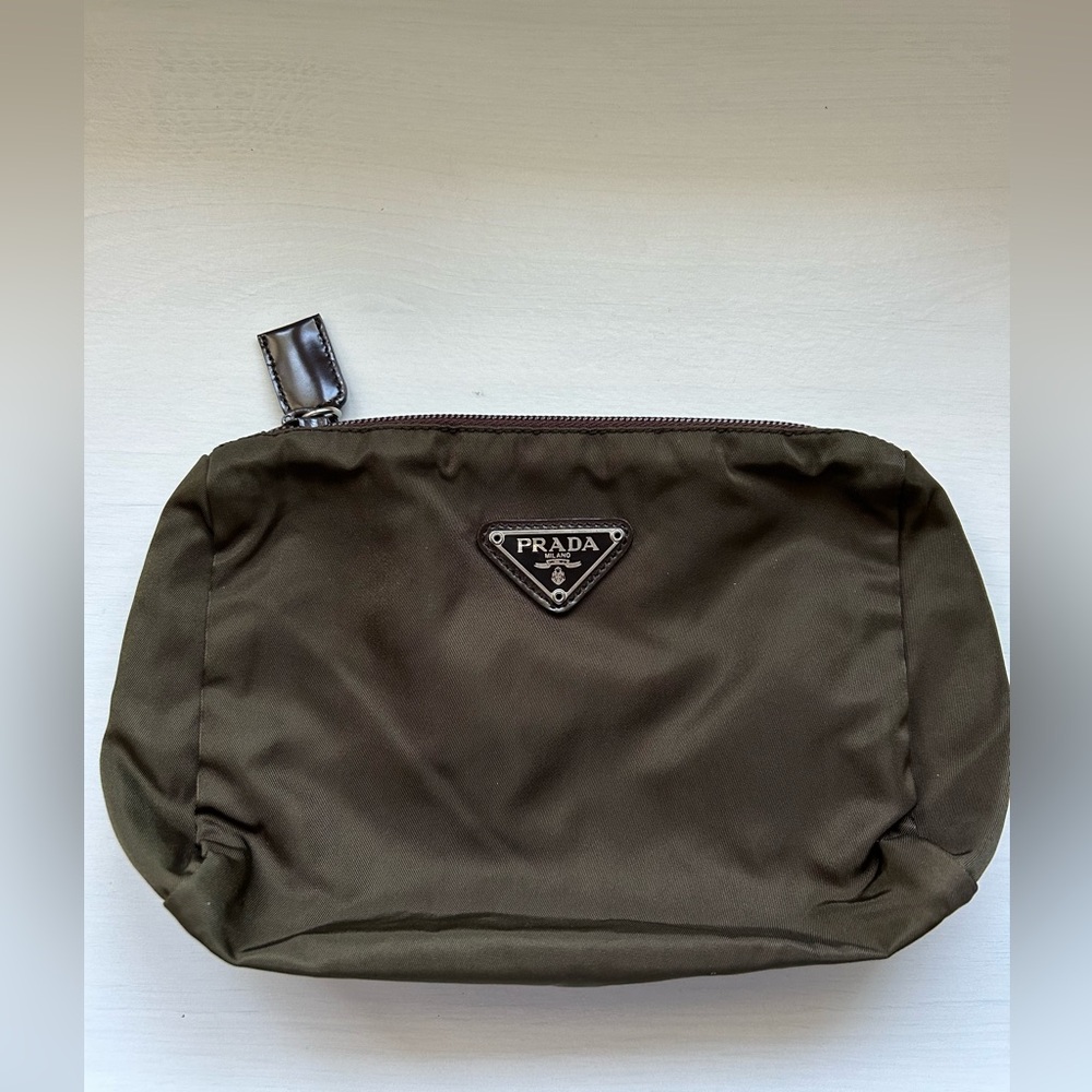 Prada Green nylon pouch